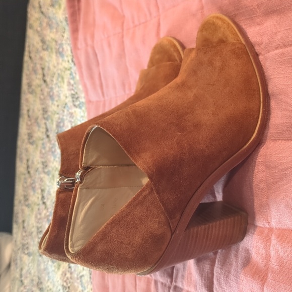 Rag & Bone | Mabel suede peep toe booties - Picture 4 of 11